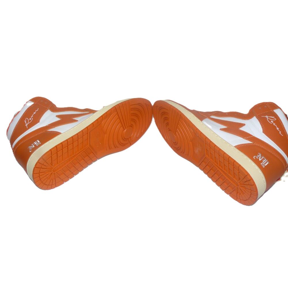 Reves Paris Air Kiy 85 High NY Edition White Orange Sneakers Mens Sz 14 NWT - Picture 4 of 10